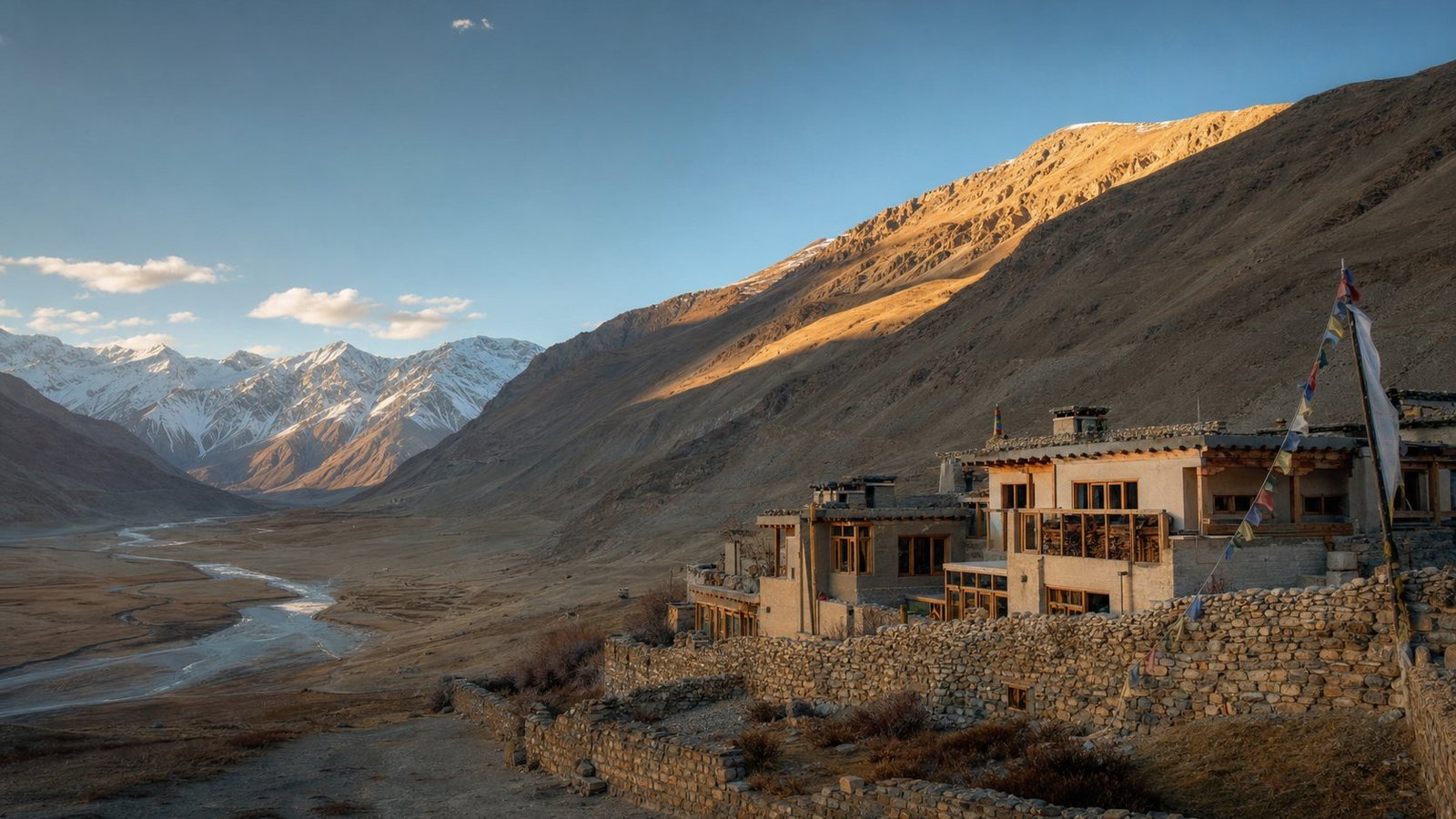 Lha Ri Zanskar in the high Himalayan landscape at first light